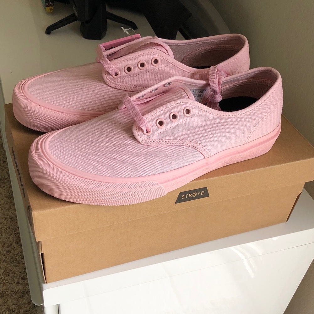 STRAYE Gower Pink Canvas Skate Sneakers